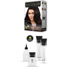 Akıllı Durak 2 Tüp Krem Saç Boyası Seti Koyu Kahve No:3.0 (491)