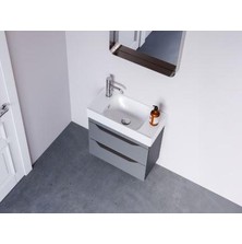 Turkuaz Seramik Turkuaz Sharp Etajer Uyumlu Lavabo 60*30 cm (Soldan Batarya Delikli)