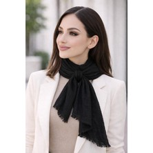 Hayalet Bambu & Pamuk Şal – Doğal Dokulu, Ütü Gerektirmeyen Şıklık - Siyah
