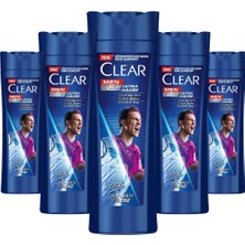 Clear Men Kepeğe Karşı Etkili Şampuan Ultra Hacim Kenan Yıldız 350 ml * 5 Adet