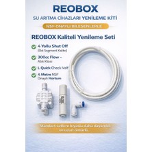 Reobox Su Arıtma Cihazı Yenileme Kiti Shut Off - 300CC Flow - Check Valf - Hortum Quick