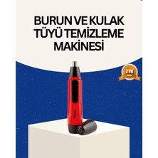 FRY Raks Kırmızı Tüy Temizleme Cihazı Kulak Burun Pilli Ergonomik