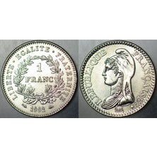 Banknoting Fransa 1 Frank 1992 Hatıra-Birinci Cumhuriyetin 200. Yılı 24 mm Çilaltı+