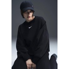 Nike Sportswear Essential Collection Fleece Oversized Kadın Sweatshirt Siyah