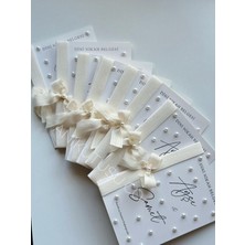 Bianı Tasarım Kişiye Özel Isimli Dini Nikah Belgesi Inci Kurdele Süslemeli