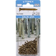 Torex Çelik Çivi 2X25 mm Sarı Fosfat, 1p=70 Adet