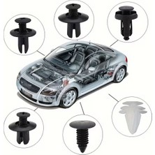 WİderMarkt 100 Parça Oto Klips Seti | Universal Kaporta,tampon, Döşeme Trim Klipsleri,trim Sabitleme Perçinleri