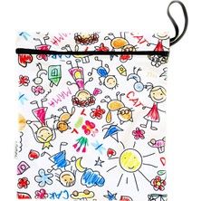 Delixa 43X46CM, Family, Su Geçirmez Bebek Çocuk Bakım Çantası, Torbası