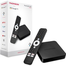 Delixa Thomson Streaming Box 240G, 4K Uhd, Google Ses Kontrolü, Wifi, (Netflix, Prime Video, Youtube, Disne