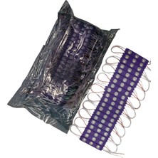 Powerr Led Aydınlatma 200 Adet 12 Volt 1.2 Watt 3 Lensli Mor LED Modül IP65 1 Paket