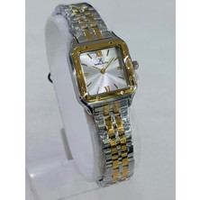 Daniel Klein Çelik Kordonlu, Altın Sarılı, Kare Kasa, 3 Atm Su Geçirmez, 2 Yıl Garantili Kadın Kol Saati