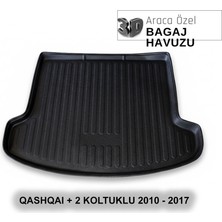 Elorcar Nıssan Qashqaı + 2 2010 - 2017 3D Bagaj Havuzu
