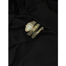 Çelik Gümüş - Gold Renk Yılan Saat