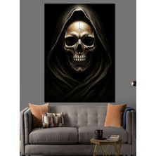 Kuru Kafa Kapşonlu Dekoratif Kanvas - Mdf Ahşap Tablo