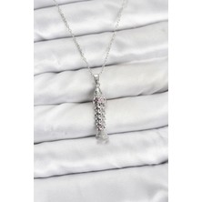 Pazarcan 316L Çelik Zincir Gümüş Renk Balık Model Zirkon Taşlı Kadın Kolye - TJ-BKO10884