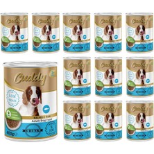 Delixa Cuddy Yetişkin Köpek Balıklı ve Jöleli Konserve Mama 400 gr x 12 Adet