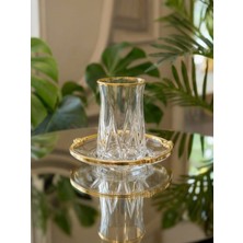 Çnr Home Collection 12 Parça 6 Kişilik Kristal Kesim Çay Bardağı Seti