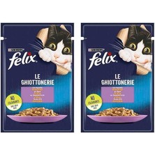 Delixa Felix Kuzu Etli Kedi Yaş Maması 85 gr 2li Paket