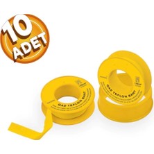 Gaz Teflon Bandı 12 mm x 0,076 mm 10 Metre (10 Adet)