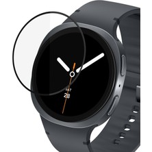 Delixa Watch 8 44MM Tam Kaplayan Nano Cam Ekran Koruyucu Siyah [ Watch 8 44MM ile Uyumlu Ekran Koruyucu - S
