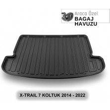 Elorcar Nıssan X-Traıl 7 Koltuk 2017 -2022 3D Bagaj Havuzu