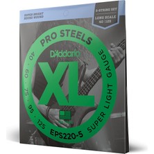 Hepta Collection D'addario EPS220-5 Bas Gitar Tel Seti, 5 Telli, Xl, 40-95, Long Scale