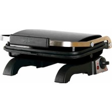 Tuğra Döküm Mini Tost Makinesi 1800 W Elektrikli 8 Dilim Siyah