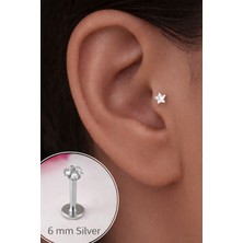 Sacce Scarves & Accessories 6 mm Çelik Yıldız Piercing Kadınlar İçin Helix Tragus Kıkırdak Tasarım