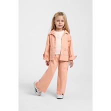 Escabel Kız Bebek Dokuma Ceket 1-5 Yaş Somon