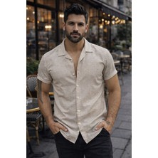 COLVİ'S MAN COLVİS MAN  Slim Fit Kısakol Urban Aura Yazlık Erkek Gömlek