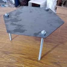 Arvallı Altıgen Sac Ayağı Portatif Ateş Demiri Kamp ve Piknikcilere Özel