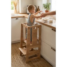 Rozitoys Ahşap Montessori Çocuk Öğrenme Kulesi Merdiveni