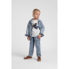 Escabel Erkek Bebek Denim Ceket 1-5 Yaş Mavi