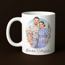 HanBazari Anı Ölümsüzleştiren Kişiye Özel Illüstrasyon Baskılı Kupa