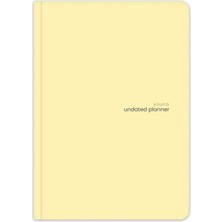 Matt Notebook Youna A5 Süresiz Planlayıcı Ajanda 15X21 cm - Dikey Tasarım – Sarı