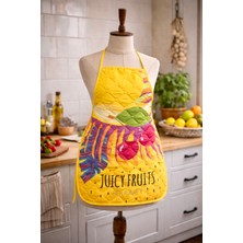 Limon Soft Kapitoneli Sıvı Geçirmez Leke Tutmaz Mutfak Önlüğü Dijital Baskılı Önlük Juicy Fruits