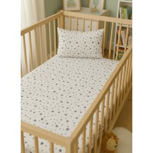 NGN Collection 2'li Set %100 Pamuk Poplin Bebek Lastikli Çarşaf ve Yastık Kılıfı Park Yatak | 60X120 cm 35X45 cm