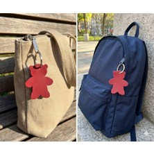 Tozren Deri Ayıcıklı Anahtarlık Deri El İşçilikli Hakiki Deri Hediyelik Anahtarlık, "Kurtarıcı Hediye"