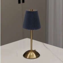 Morponi Luna Plise Gold Abajur Mavi