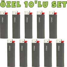 Cricket Cep Boy Taşlı Çakmak – Mum Alev 10’lu Set Gri Renk