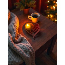 Aktastore Sevgililer Günü Özel Kalp Figürü Tealight Hediyeli