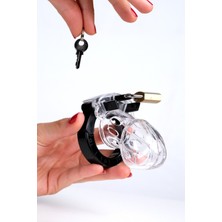 Femstar Şeffaf Ayarlanabilir Halkalı Penis Kilidi Transparan Sissy Chastity Cage Bekaret Esaret Kafesi