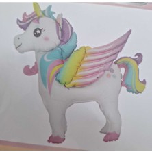 Mutlu Anılar Parti Evi Unicorn Folyo Balon Ayakta Duran Yeni Tasarım
