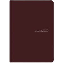 Matt Notebook Youna A5 Süresiz Planlayıcı Ajanda 15X21 cm - Dikey Tasarım – Bordo