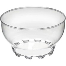 Yorulmaz Ambalaj 24 Adet Kristal Karaman Kapaksız Kase | Şeffaf Plastik Tatlı, Meze ve Sunum Kasesi ( CP16 )