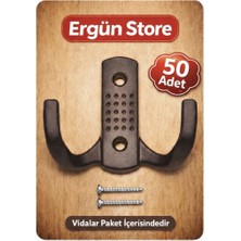 Ergün Store Noktalı Portmanto Vestiyer Duvar Dolap Elbise Askısı Krom Metal Mobilya Kapı Askılığı Askılık (50 Adet)