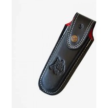 Marsilyan Kurt Figürlü Hakiki Deri Çakı Kılıfı No:2, 12 x 4 cm - Kemerlikli