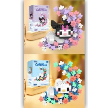 Brıcks Kuromi & Hello Kitty Çiçekli Ay Tasarımlı Dekoratif Yapı Blok Ikili Set