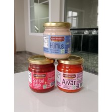 210 cc 3'lü Set (Pancarlı Humus, Sambal Oelek, Ajvar)
