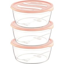 Akıllı Durak Çankaya 3'lü Karizma Yuvarlak Saklama Kabı ÇNK-2149 (491)